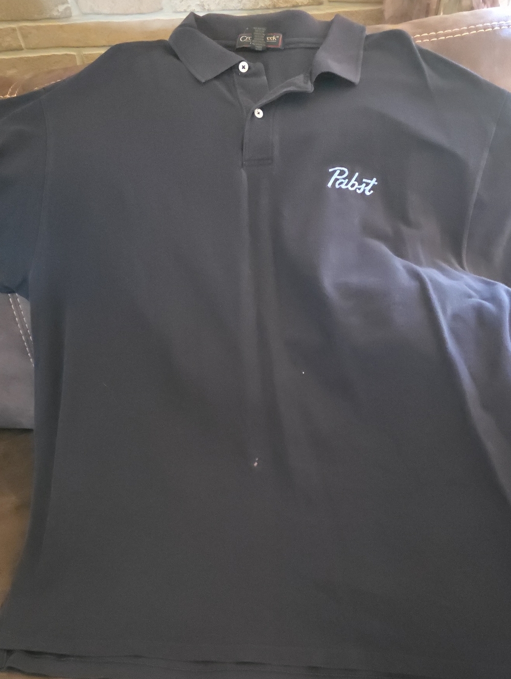 Vintage Pabst Blue Ribbon Polo Shirt Men's XXL